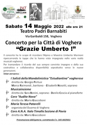 Grazie Umberto - Concerto a Voghera - Associazione Nazionale Alpini 