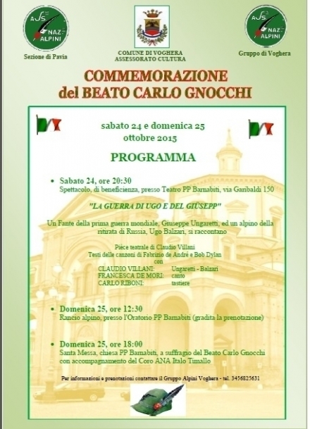 Commemorazione del beato Carlo Gnocchi - Associazione Nazionale Alpini 