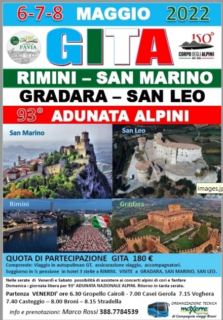 In occasione della 93° adunata nazionale: - Associazione Nazionale Alpini 