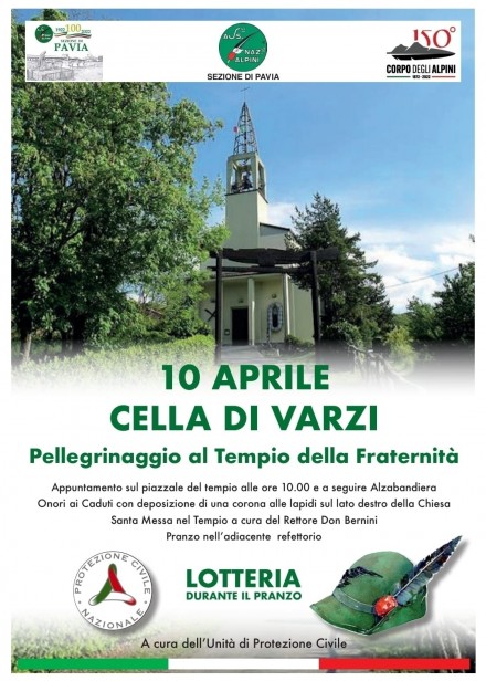 Pellegrinaggio al Tempio della Fraternità - 10 aprile - Associazione Nazionale Alpini 