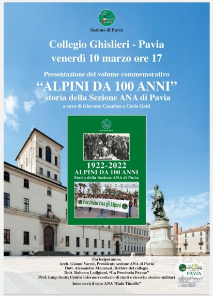 IL LIBRO DEL CENTENARIO - PRESENTAZIONE - Associazione Nazionale Alpini 