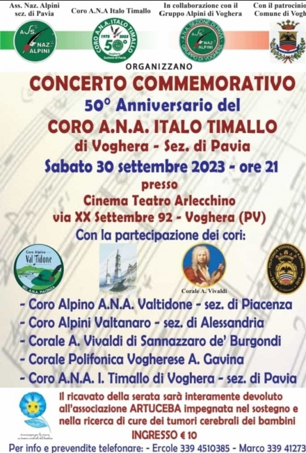 30 Settembre Concerto coro ANA Italo Timallo - Associazione Nazionale Alpini 