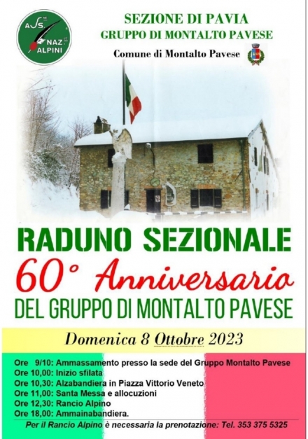 8 ottobre Raduno Sezionale a Montalto Pavese - Associazione Nazionale Alpini 