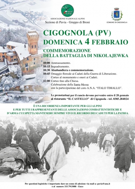 04 FEBBRAIO - CIGOGNOLA - Associazione Nazionale Alpini 