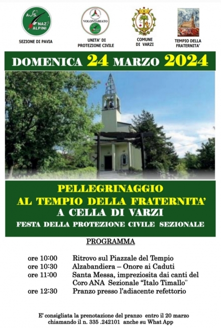TEMPIO DELLA FRATERNITA' 2024 - Associazione Nazionale Alpini 