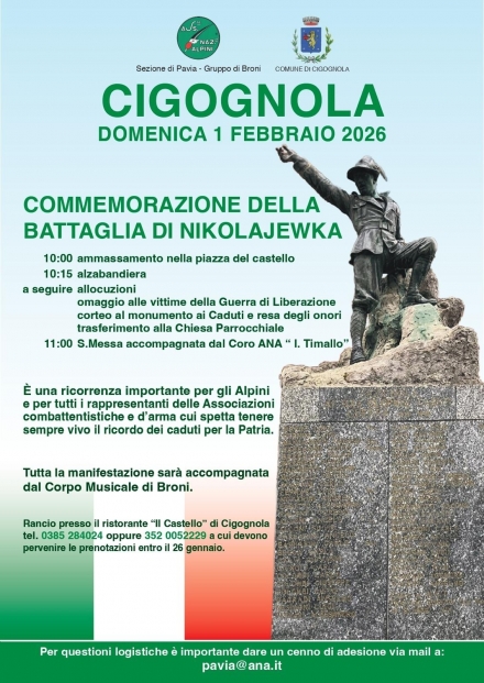 1 FEBBRAIO 2026  NIKOLAJEWKA - CIGOGNOLA - Associazione Nazionale Alpini 