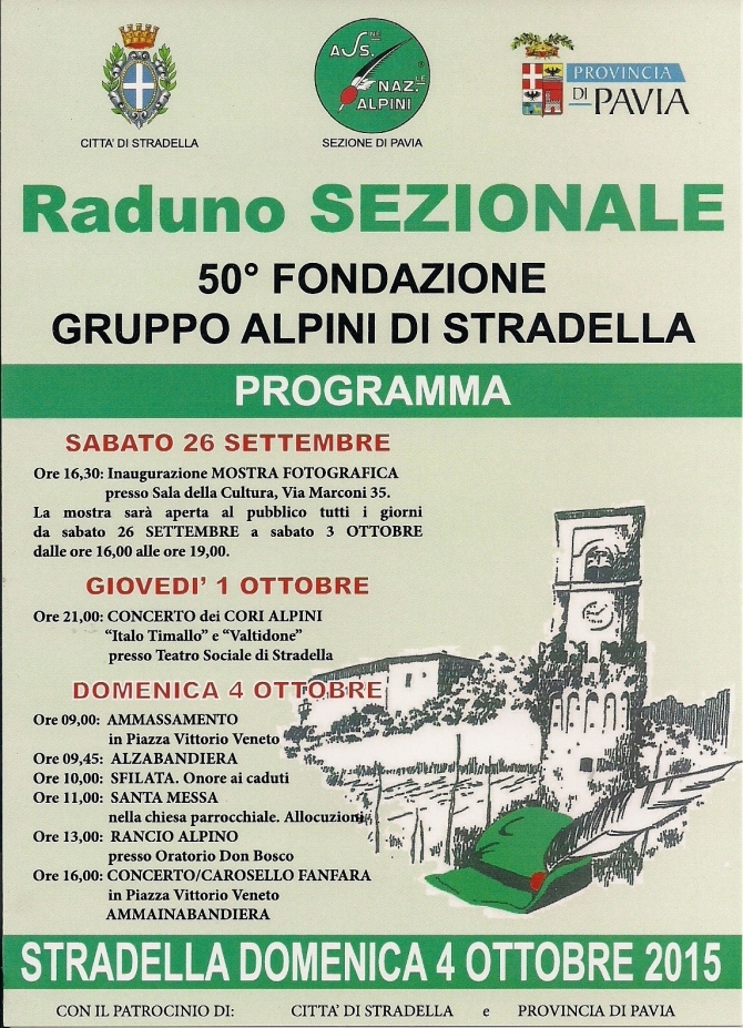 Stradella - Raduno Sezionale - Associazione Nazionale Alpini 